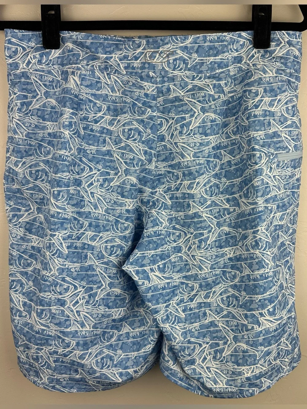 Vineyard Vines Chappy Board Shorts Fish Print Blue Size 30